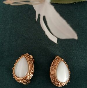 Teardrop Clip Earrings